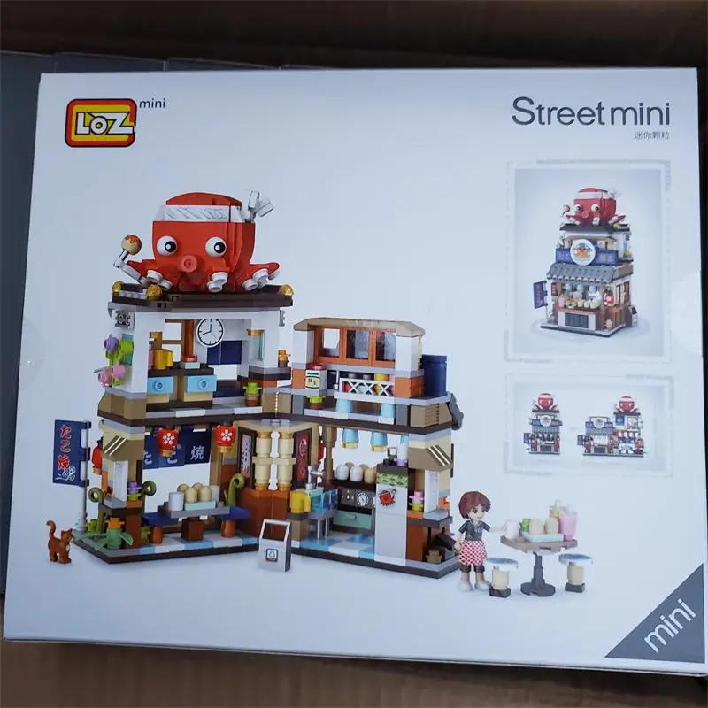 LOZ блоки милый уличный магазин Строительные кирпичи для автомобиля Роскошная