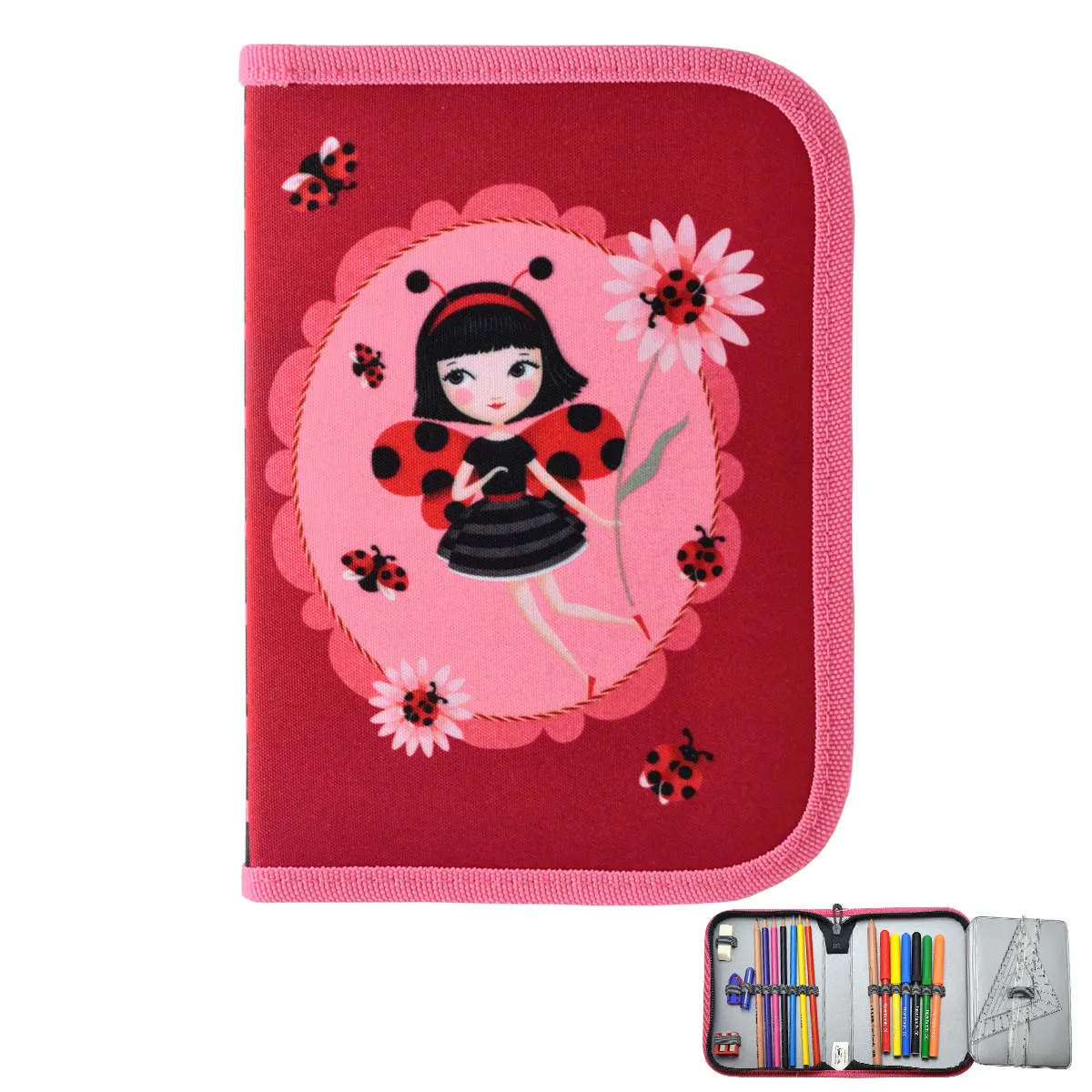 Pencil Cases TIGER ENTERPRISE #532 19004GTG case office for school supplies pencil box Red Case Bags | Канцтовары для офиса и