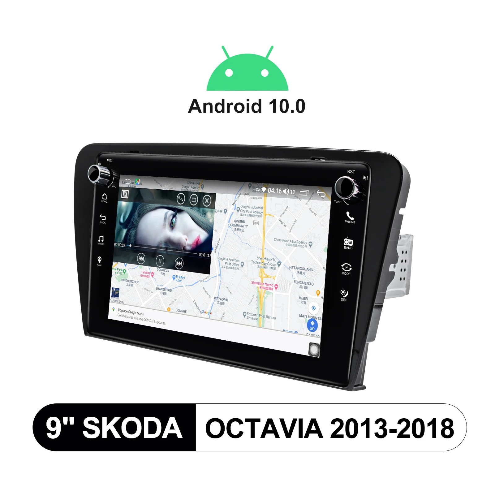 Автомагнитола 2DIN мультимедийный проигрыватель на Android 10 9 дюймов OBD2 для Volkswagen SKODA