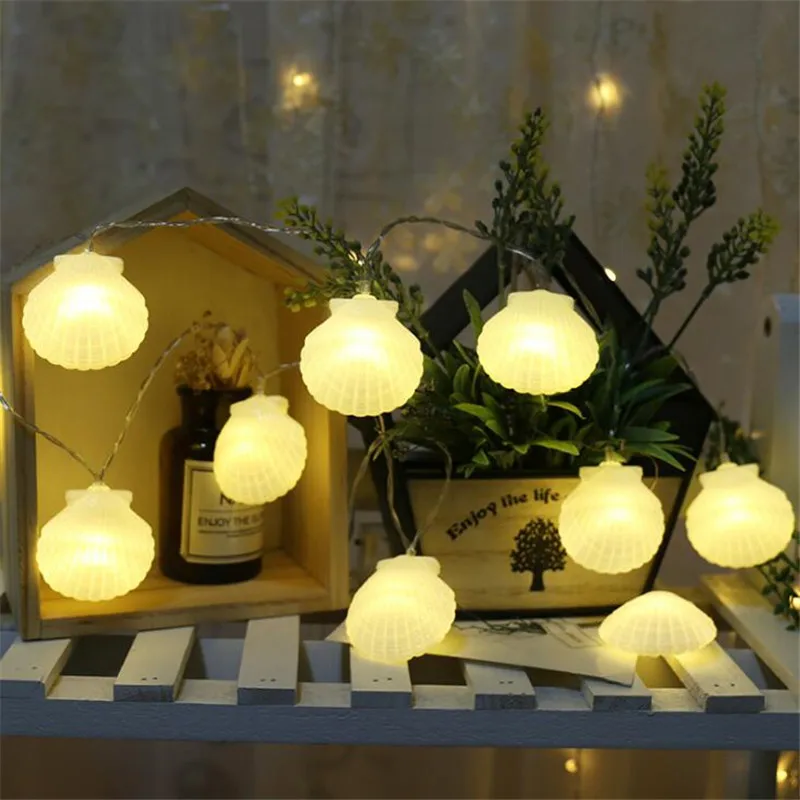 2 5 м/5 м светодиодный светильник в виде ракушки аккумуляторная лампа наружный