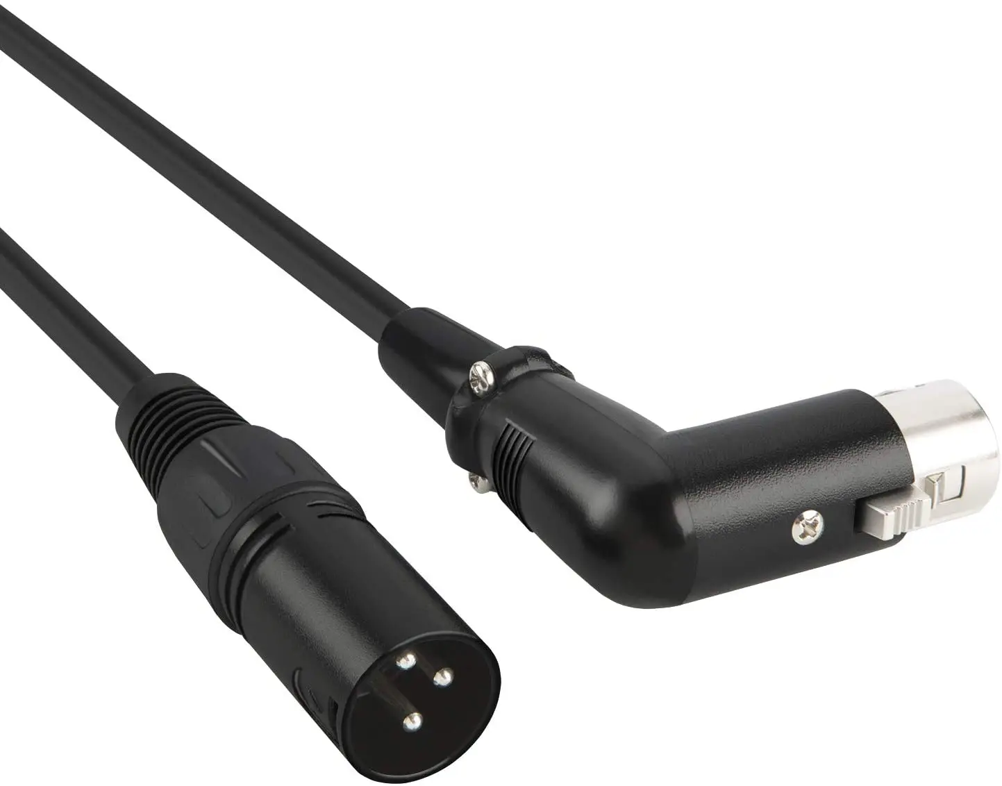 Кабель XLR с прямым углом сбалансированный 3-контактный микрофонный кабель