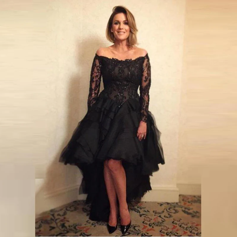 Новинка 2020 очаровательные черные кружевные платья для матери жениха с открытыми