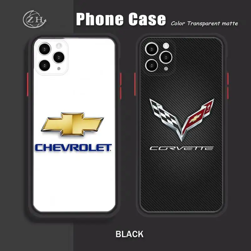 

Luxure Car Chevrolets Phone Case For IPhone 12 11 Pro Max X XR XS Max 7 8 Plus Candy Color Cover Case