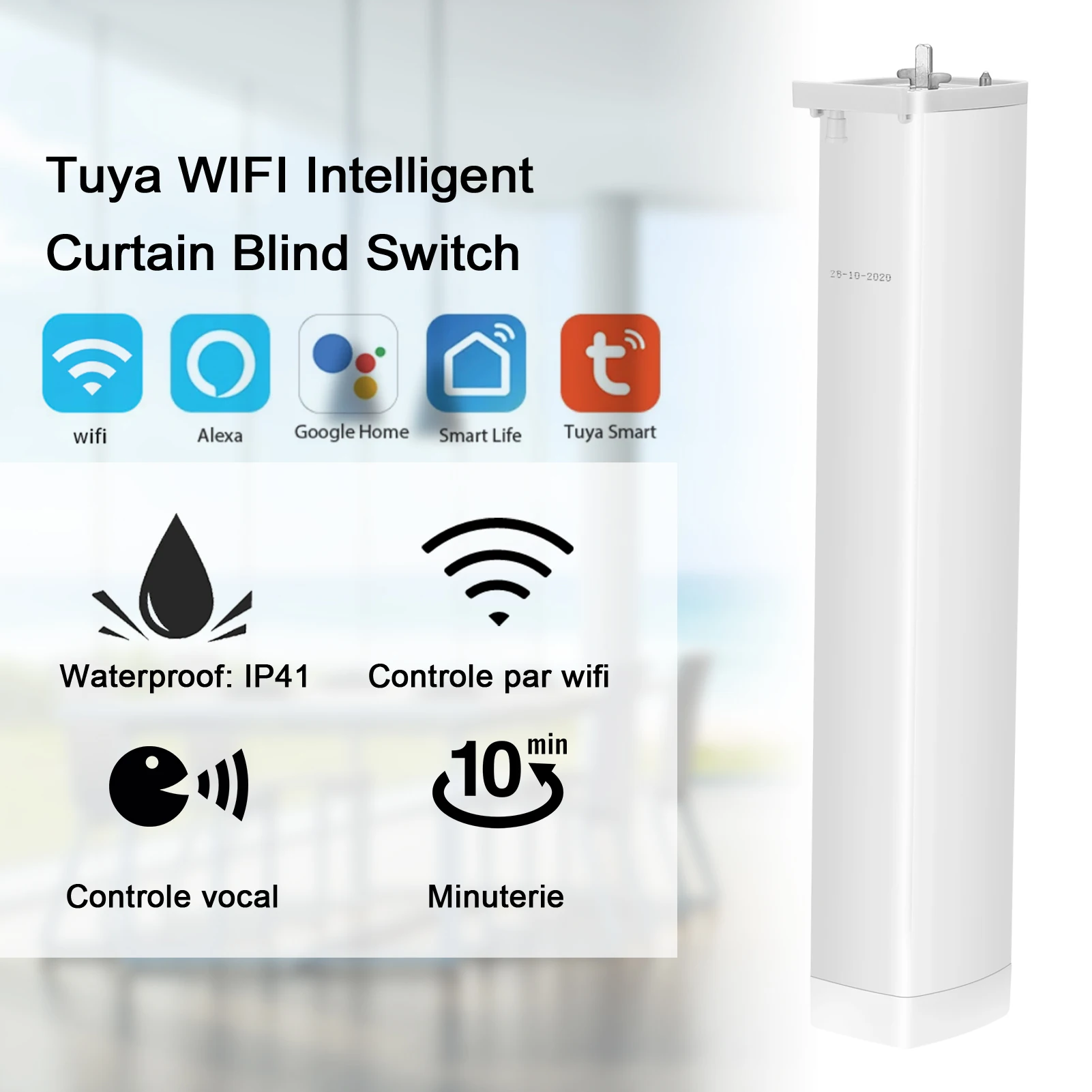 

MOL Tuya WIFI Intelligent Curtain Motor Ultra Quiet Electric Wireless Remote Control Voice Control Tools for Alexa Google Home