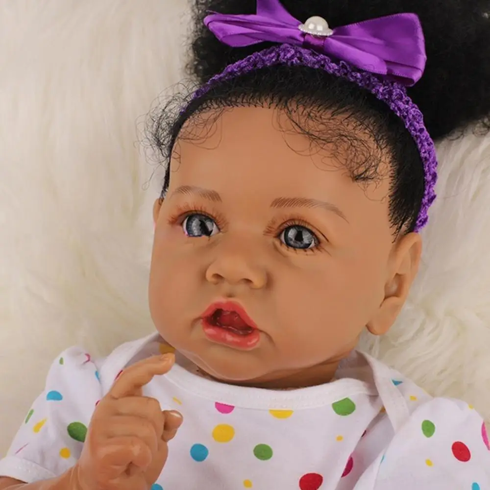 

58cm Handmade Silicone/cotton Rebirth Baby Doll Simulation Baby Doll Toy Baby Birthday Gift Christmas Present