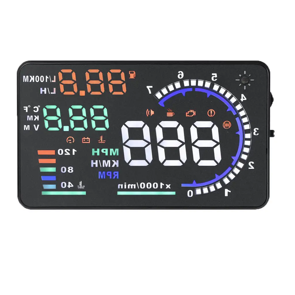 

5,5 'многоцветный экран A8 Автомобильный проекционный дисплей OBD II Предупреждение о скорости