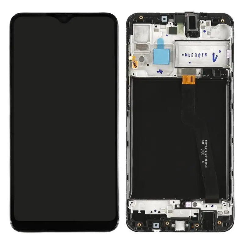 amoled for samsung galaxy a10 2019 a105 a105f lcd digitizer touch screen display frame mobile phone lcd screens free global shipping