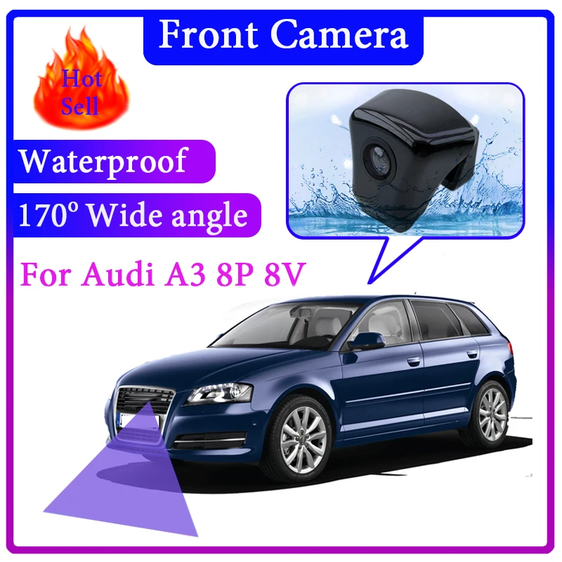 

Для Audi A3 8P 8V 2003 ~ 2020 Автомобильный логотип фронтальная камера ночного видения HD Водонепроницаемая широкоугольная градусов Встроенная камера для слепых зон
