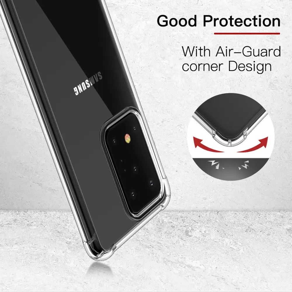 Чехол Air Armor для samsung Galaxy S20 Ultra Plus амортизирующий устойчивый к царапинам военная