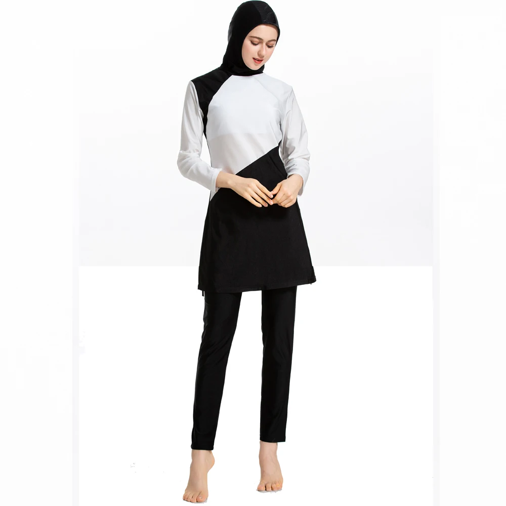 Пэй-фу с длинным рукавом Мусульманский купальник купальники мусульманские для