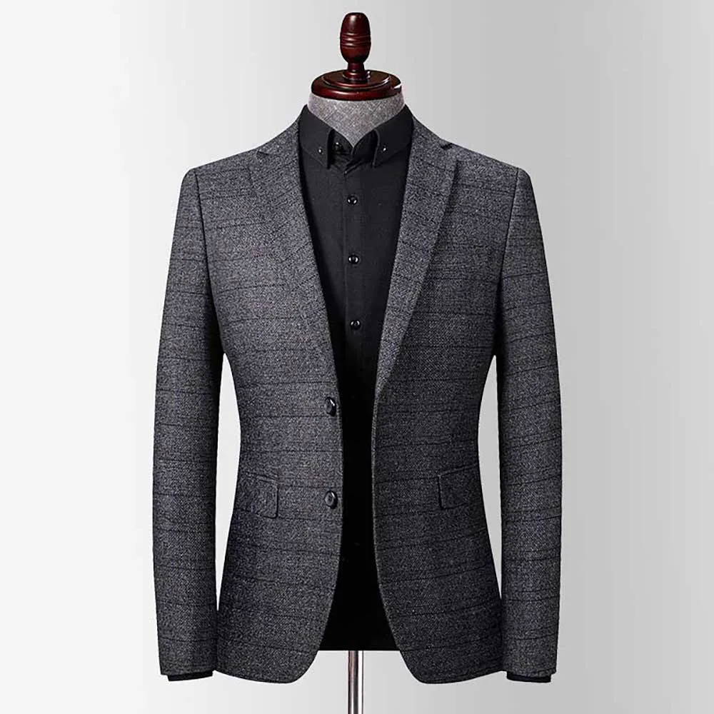Деловой новый тренд костюмы блейзер для мужчин отдыха клетчатый костюм пиджак