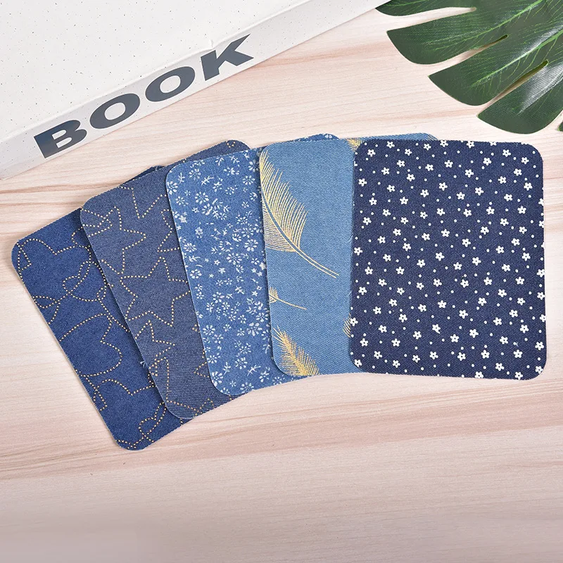 Квадратные джинсовые нашивки патчи для одежды полосатые квадратные значки