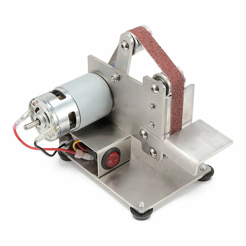 

Seven Speed Regulating And 15 Belt Machine Power Adapter Stainless Steel Body DIY Polishing Machine