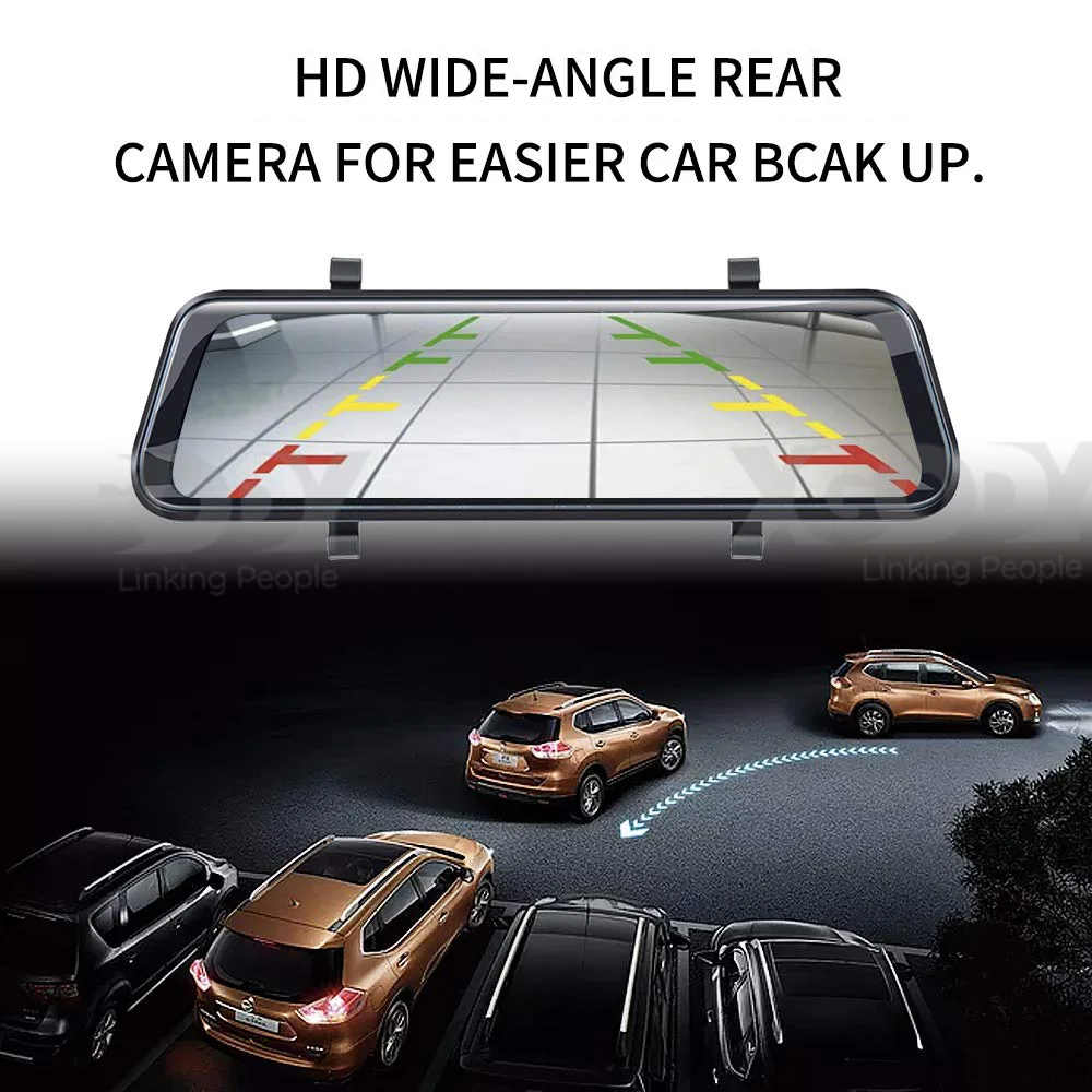 XGODY 10 ''двойной объектив HD 1080P Автомобильный видеорегистратор ips сенсорный экран Dash Cam камера заднего вида g-сенсор ночное видение TF 24H мониторинг парковки