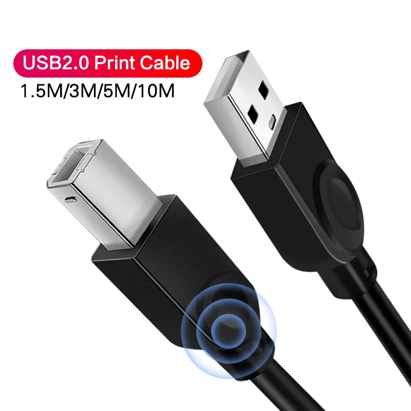 USB 2 0 кабель для принтера 1 м 3 Папа папа Тип A B шнур квадратный передачи данных Canon