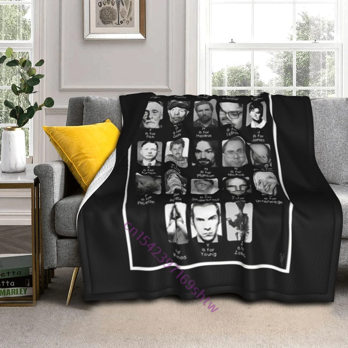 

Serial Killer ABCs Blanket Fuzzy Warm Throws for Winter Bedding 3D Printing Soft Micro Fleece Blanket