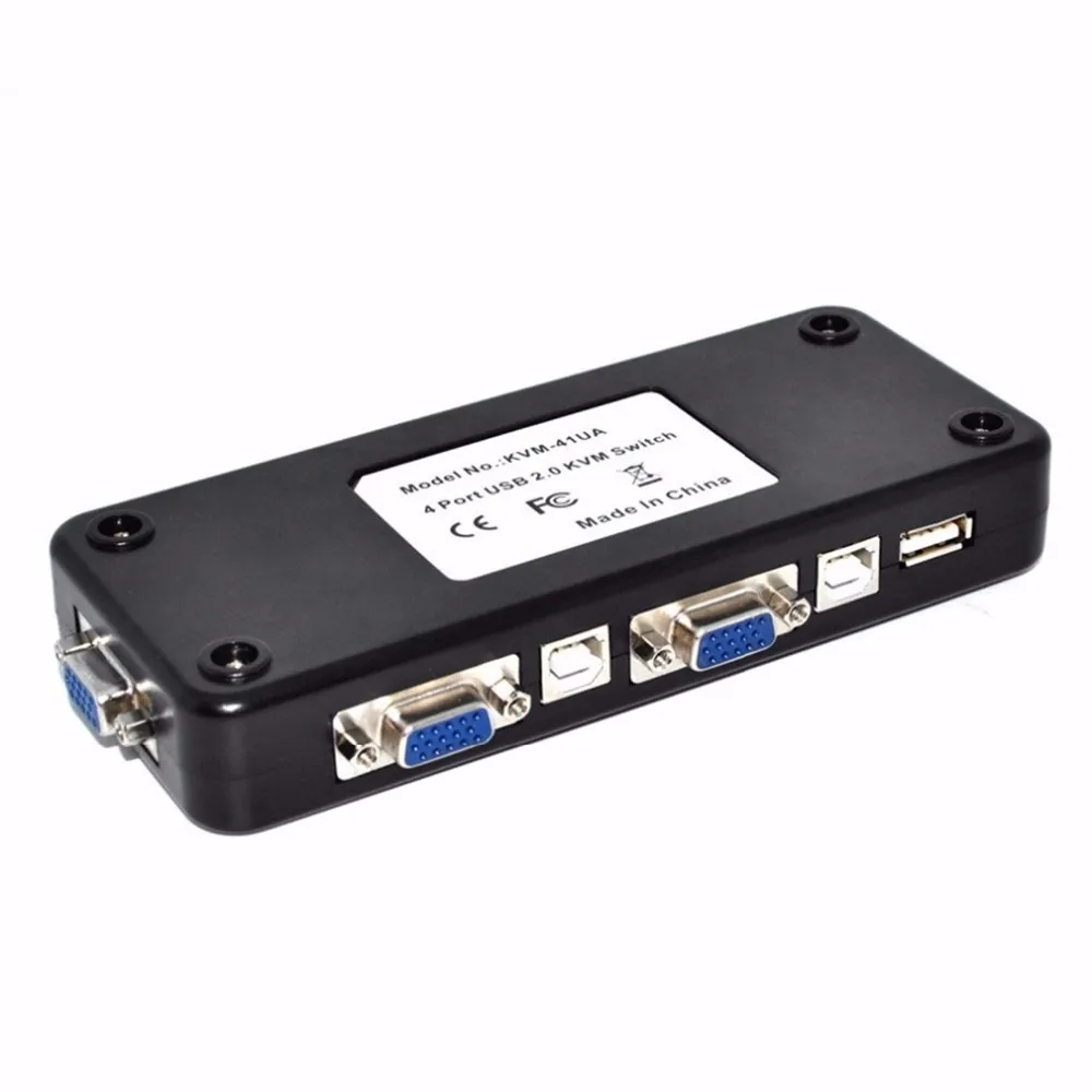 4-портовый концентратор USB 2 0 KVM VGA/переключатель SVGA Box адаптер соединяет принтер
