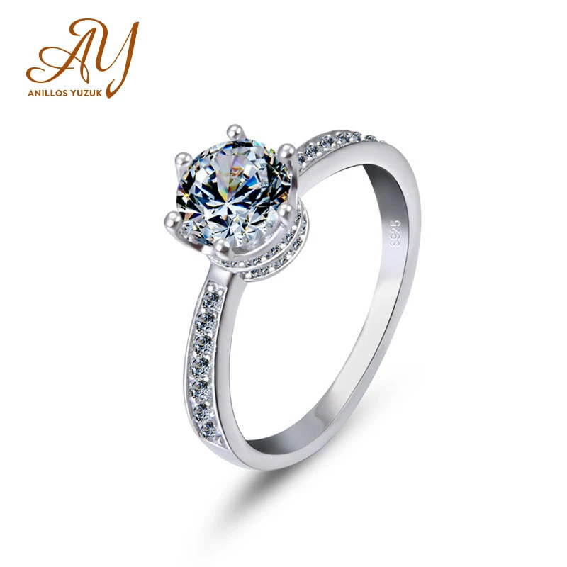

Anillos Yuzuk Silver 925 Jewelry Ring Trendy Zircon Classic 925 Sterling Silver Rings Jewelry Woman Engagement Gift Drop Shiping