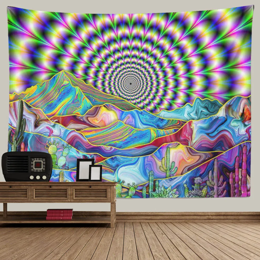 SepYue Tapestry Wall Hanging Bohemian Psychedelic Art Decorative Background for Living Room Bedroom Mandala 95x73cm | Дом и сад