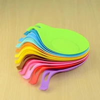 silicone spoon insulation mat silicone heat resistant placemat tray spoon pad drink glass coaster hot sale kitchen tool 1 pc