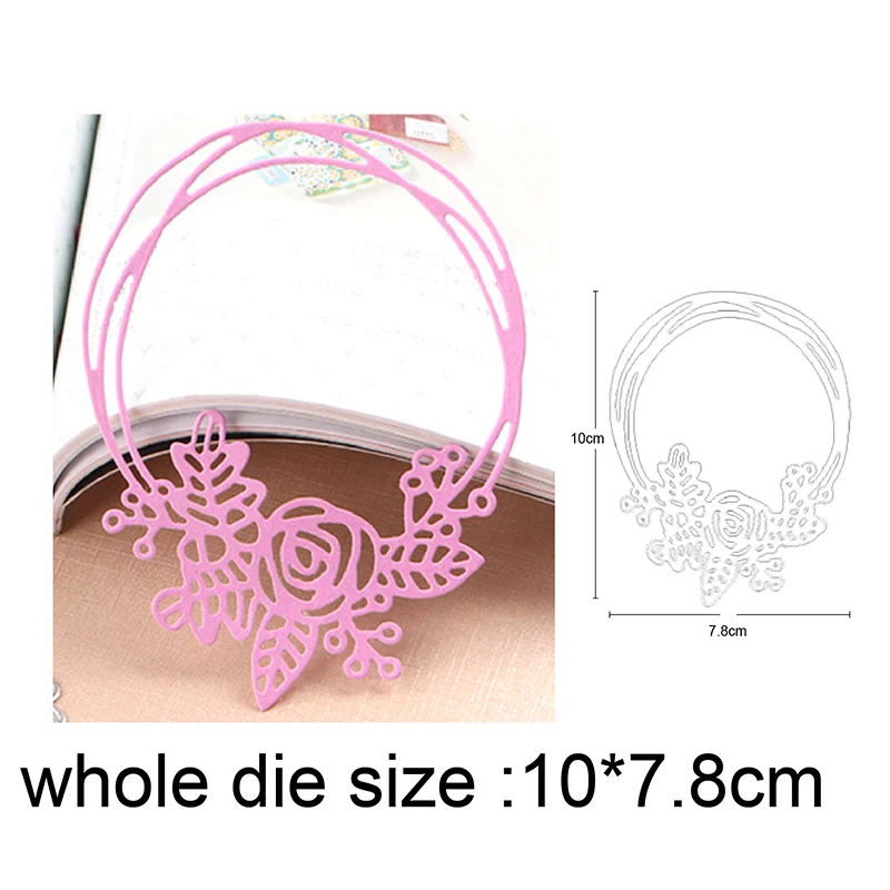 Новинка 2021 металлические Вырубные штампы Рождественский венок гирлянда