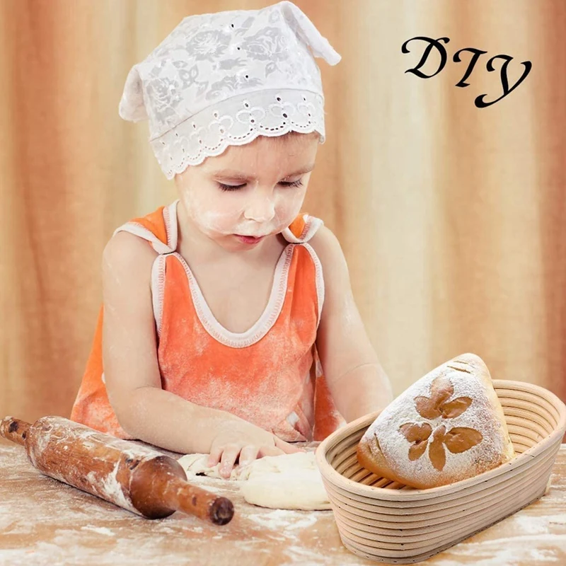 

Oval Bread Proofing Baskets, Large Dough Natural Rattan Sourdough Proving Basket for Professional Home Bakers