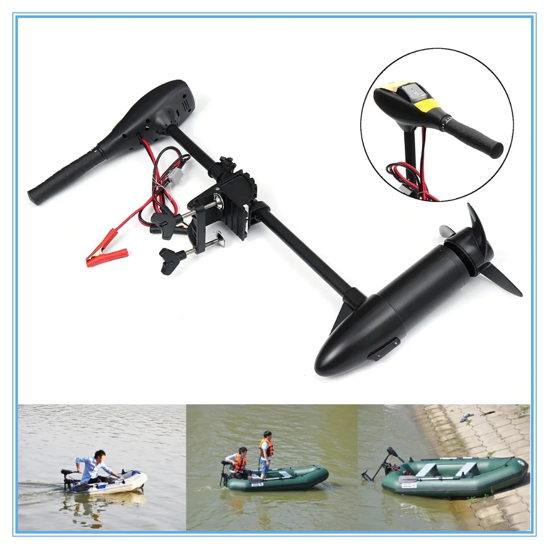 

New 18LBS 144W 4km Hourly Boat Electric Motor Marine Electric Vessel Outer Engine Electric Motor Inflatable Boat Propeller 12V