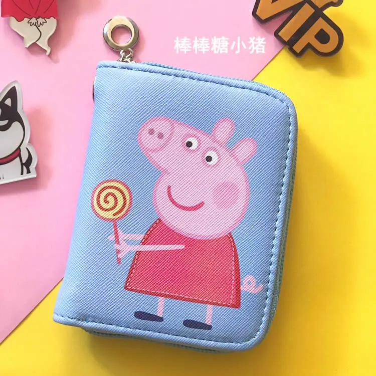 17short purse Маленький короткий милый мультяшный кошелек на молнии Кот голый медведь розовый леопард маленькая свежая девушка студентка pu мультфильм портмоне - Цвет: 17short purse