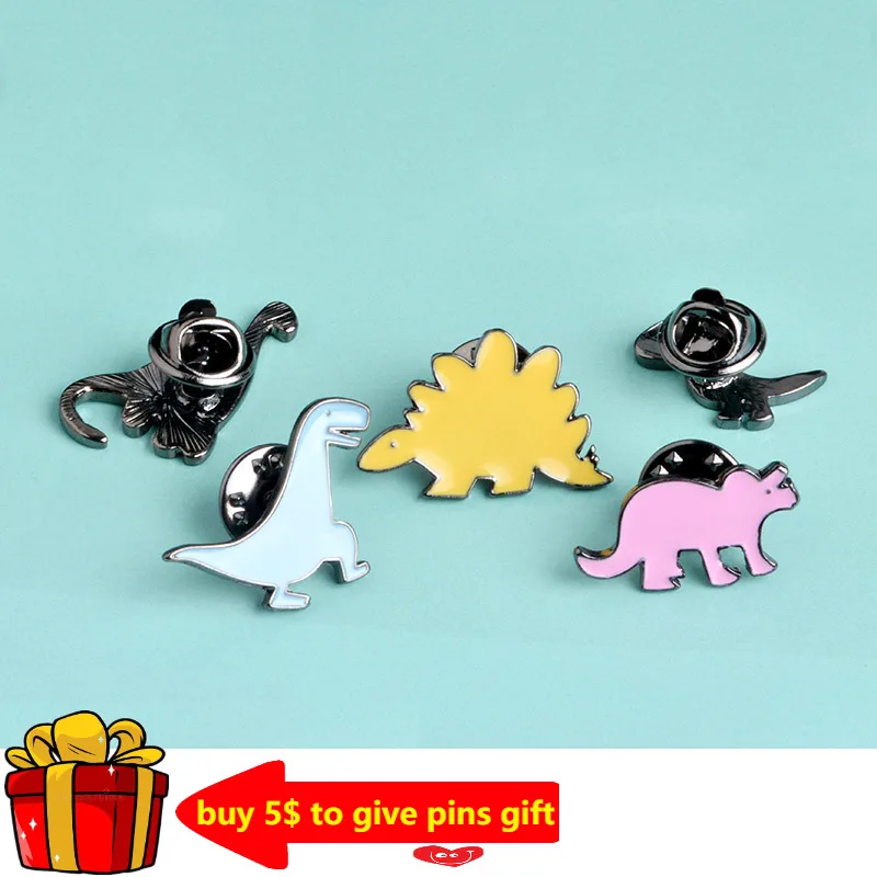 Динозавр! Эмалированная брошь-значок Т-Рекс на булавке в подарок | Украшения и