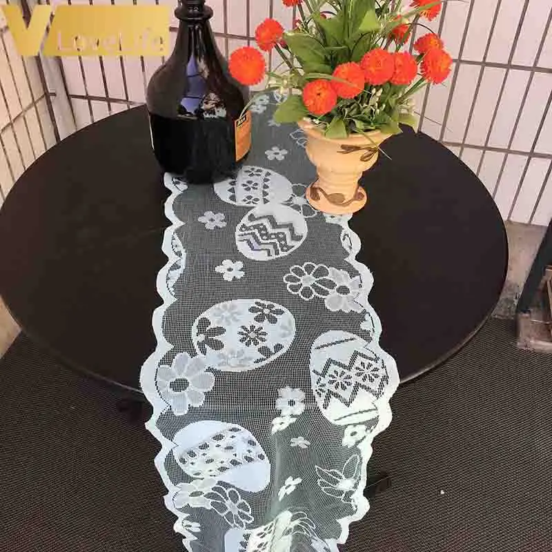 Украшение для пасхальных яиц кружевной стол с флагом пасхальный цветочный