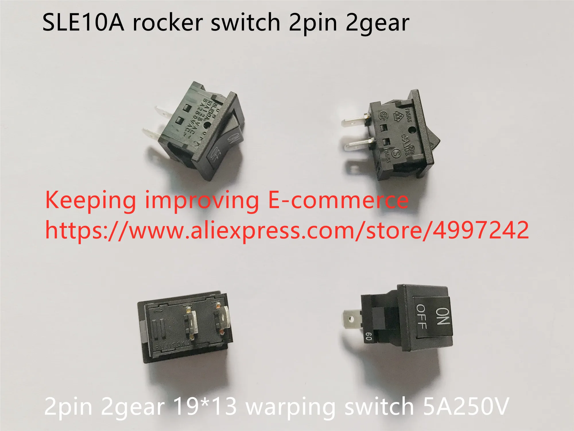 Оригинальный новый 100% SLE10A клавишный переключатель 2pin 2gear 19*13 деформации