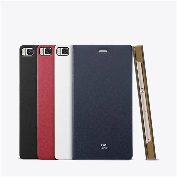 Роскошный кожаный чехол-книжка с окошком для экрана P8 для huawei P8, чехол для телефона с функцией автоматического сна