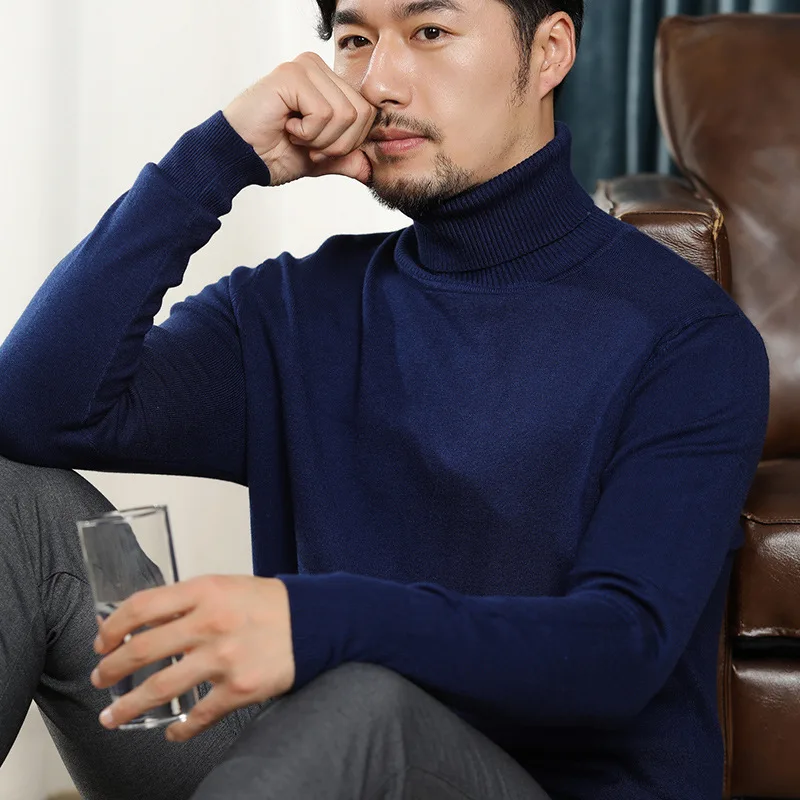 Свитер мужской с воротником-хомутом на осень/зиму размеры до Xxxl | Мужская одежда