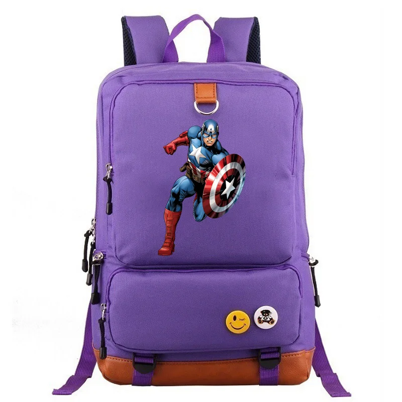 Холщовый рюкзак для мальчиков и девочек школьный ранец с принтом злого Халка