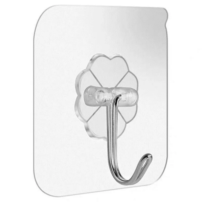 

10/5Pcs 6x6cm Transparent Strong Self Adhesive Door Wall Hangers Hooks Suction Heavy Load Rack Cup Sucker for Kitchen Bathroom