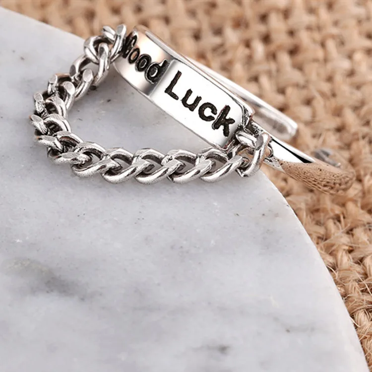 Модное хипстерское кольцо на палец с буквами алфавита удачу из тайского