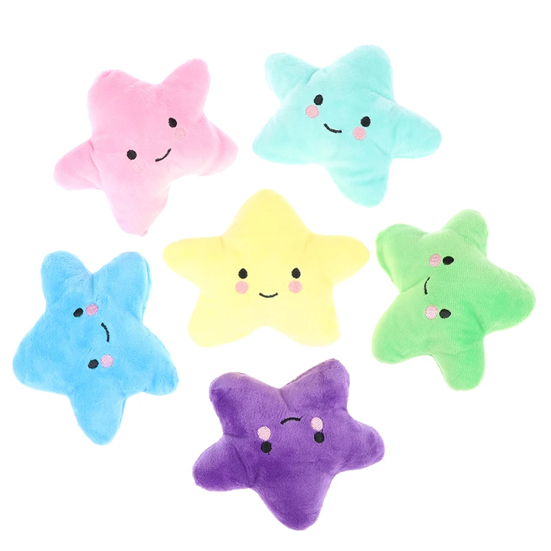 

1 pcs Funny Pet Cat Dog Puppy Chew Squeaker Squeaky Plush Sound Star Toy Pet Supplies