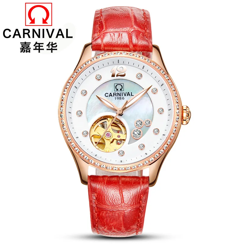 Часы наручные CARNIVAL 2019 женские модные брендовые роскошные известные часы с