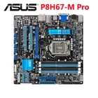 Оригинальная материнская плата ASUS P8H67-M PRO 1333 МГц DDR3 P8H67-M LGA 1155 UATX 32 Гб PCI-E X16, бу материнская плата для настольного компьютера