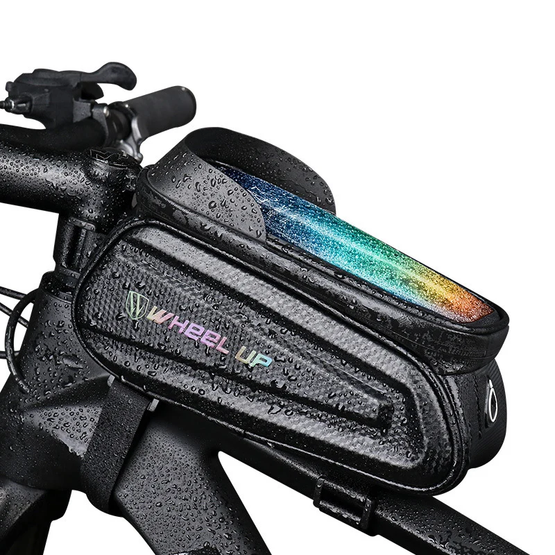 

Rainproof Bicycle Bag Frame Front Top Tube Cycling Bag Waterproof 7 In Phone Touchscreen Bags Outdoor Sports Bike Accessories