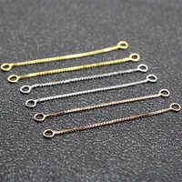 4pcs rose gold 925 sterling silver jewelry box chain silver extender chain for jewelry making diy extended chain jewelry finding
