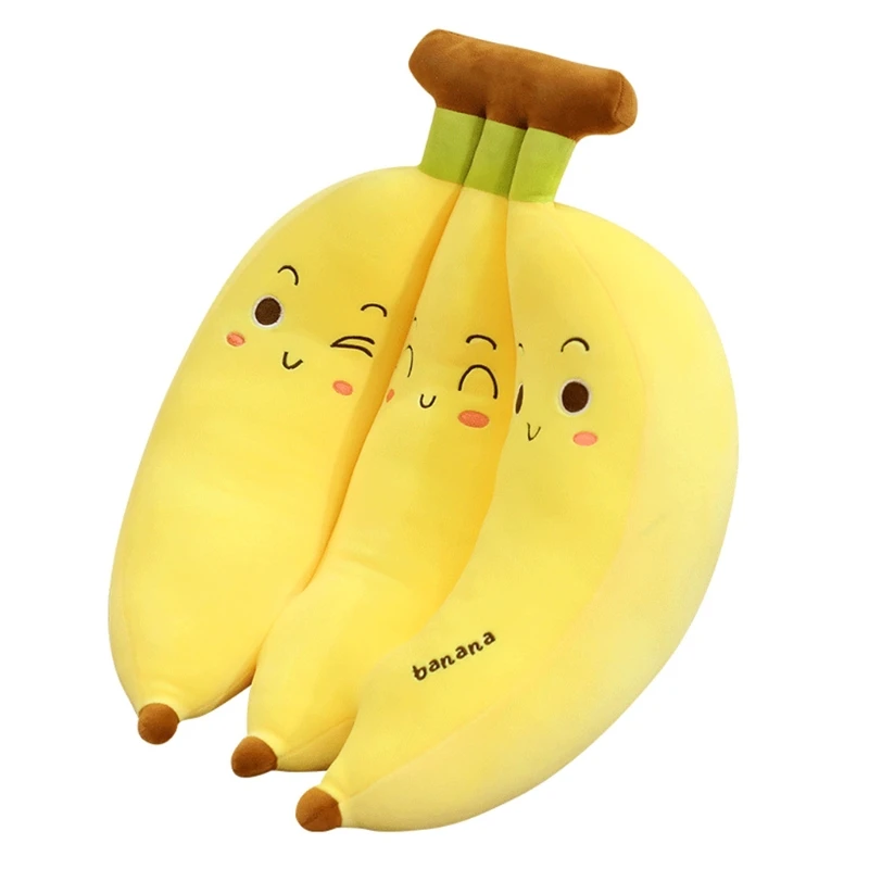 

35cm Kawaii Plush Banana Doll Stuffed Fruit Non-deform Sleeping Toy Party Supply