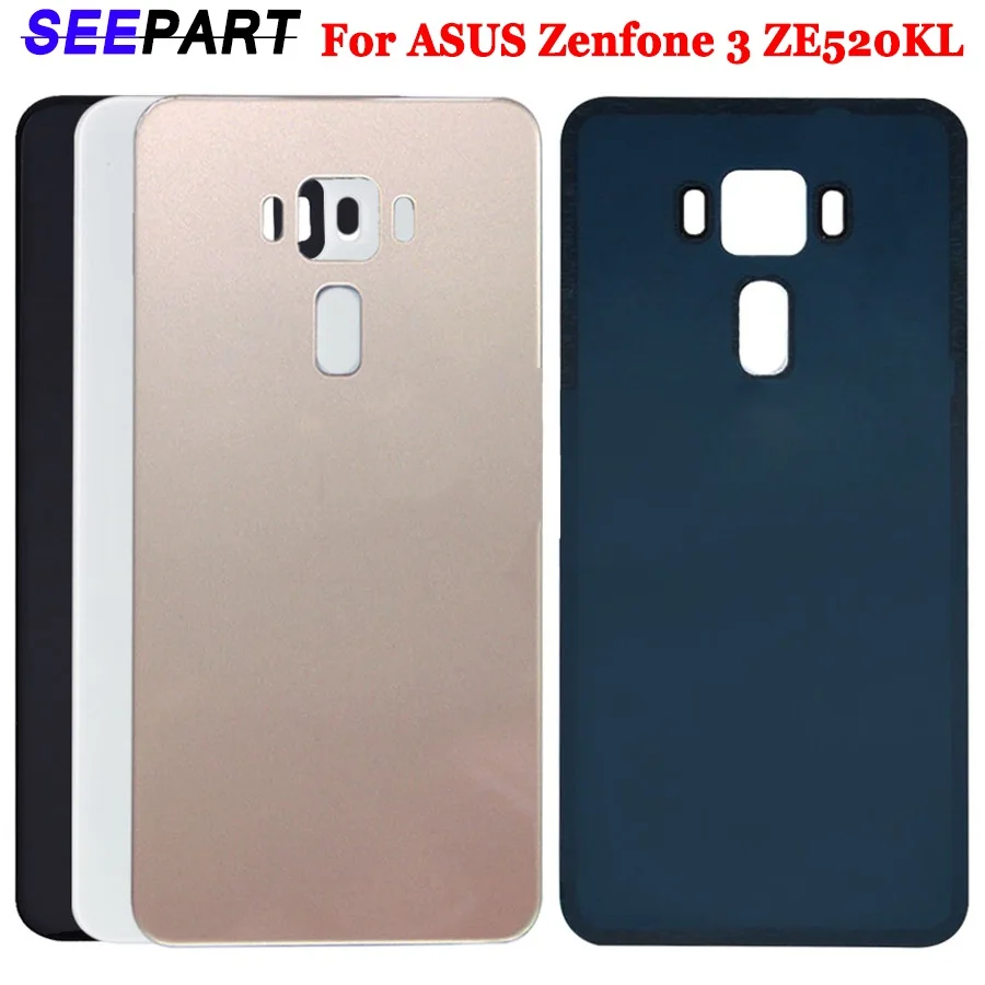 

Задняя крышка батарейного отсека 5,2 дюйма для ASUS Zenfone 3 ZE520KL, стеклянная задняя крышка корпуса для Zenfone3 ZE520KL, запасные части + 3M клей