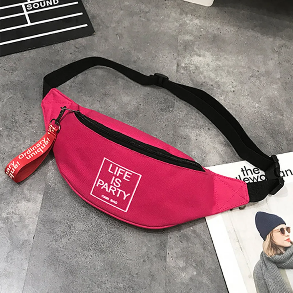 Pink Женская поясная сумка с надписью, сумка путешественника, сумка на груди, Женская поясная сумка-пояс, сумка для дам, кошелек, кошелек# T1P - Цвет: Pink