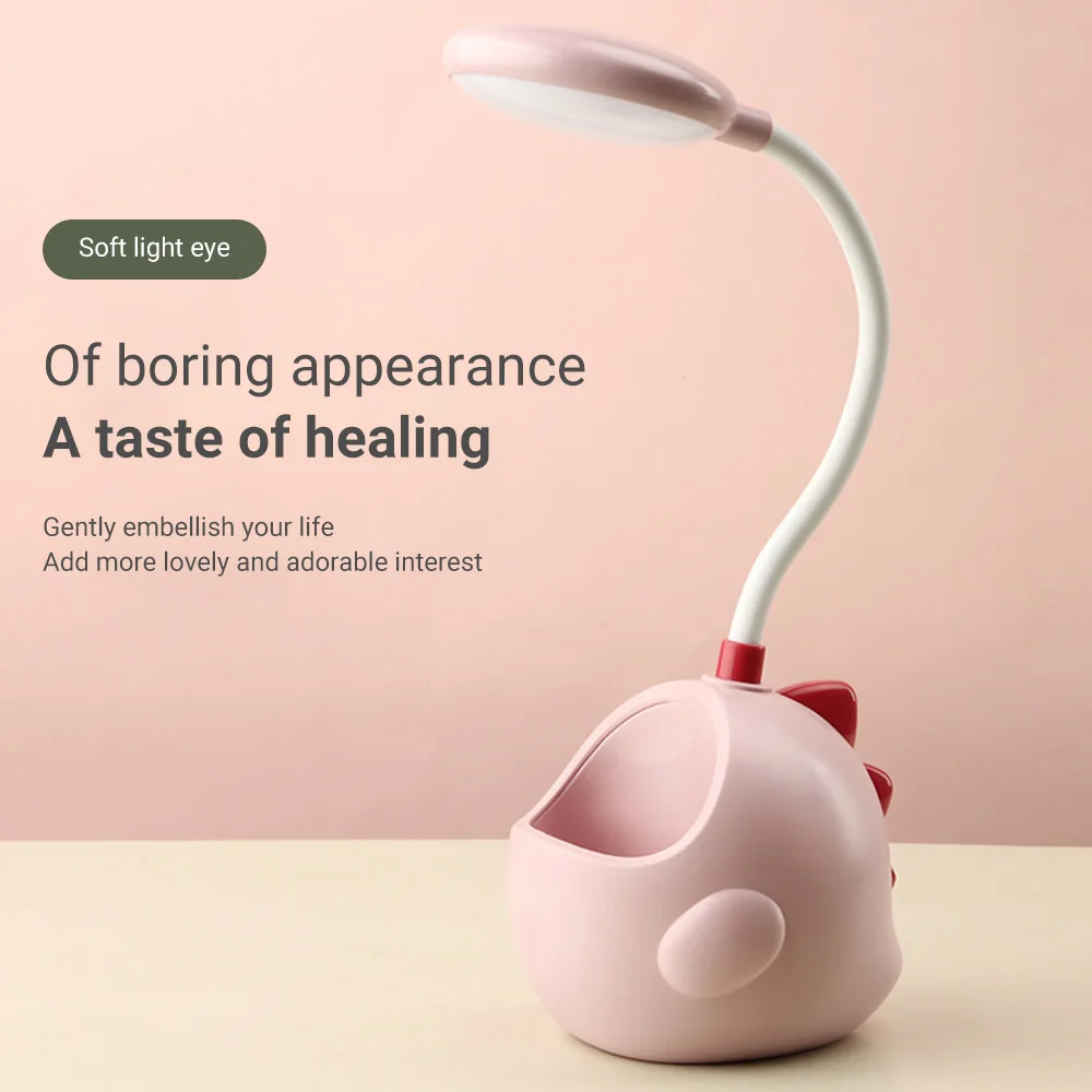 

Desk Lamp Rechargeable USB Study Table Lamp with Pen Holder Caring Reading Lamp for Office Bedroom Studio desk lamp with