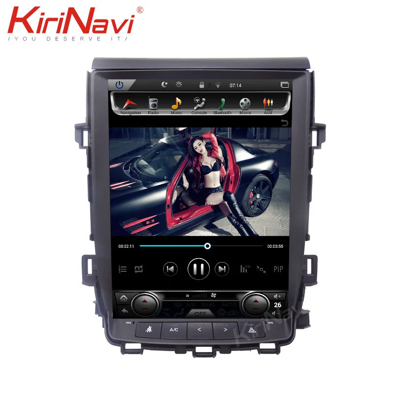 Вертикальный экран KiriNavi в стиле Tesla 12 1 ''Android 9 0 автомобильное радио GPS навигация для Toyota Alphard DVD