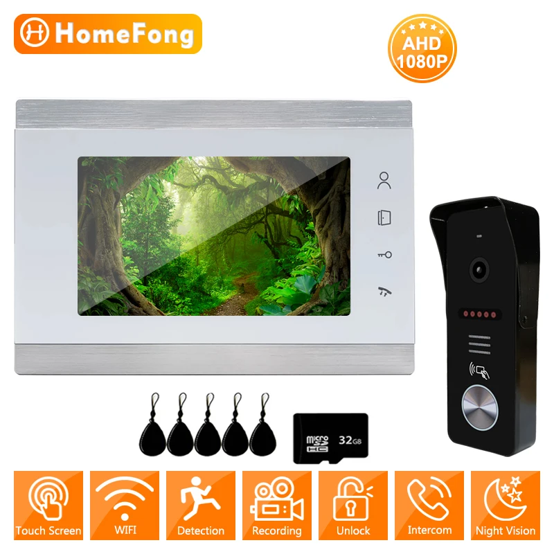 Ysecu Wi Fi видео домофон телефон 1080P Smart IP дверной звонок Камера с записи движения