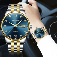 new xinqite mens watches luxury high quality quartz in sports watch men stainless steel watch water resistant auto date luminous