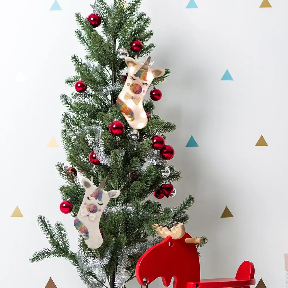 Рождественские чулки для подарков и прикольной сумочкой с пайетками бантом