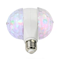 led auto rotating crystal stage effect light rgb dj double headed colorful disco ball for birthday prom decorate atmosphere lamp